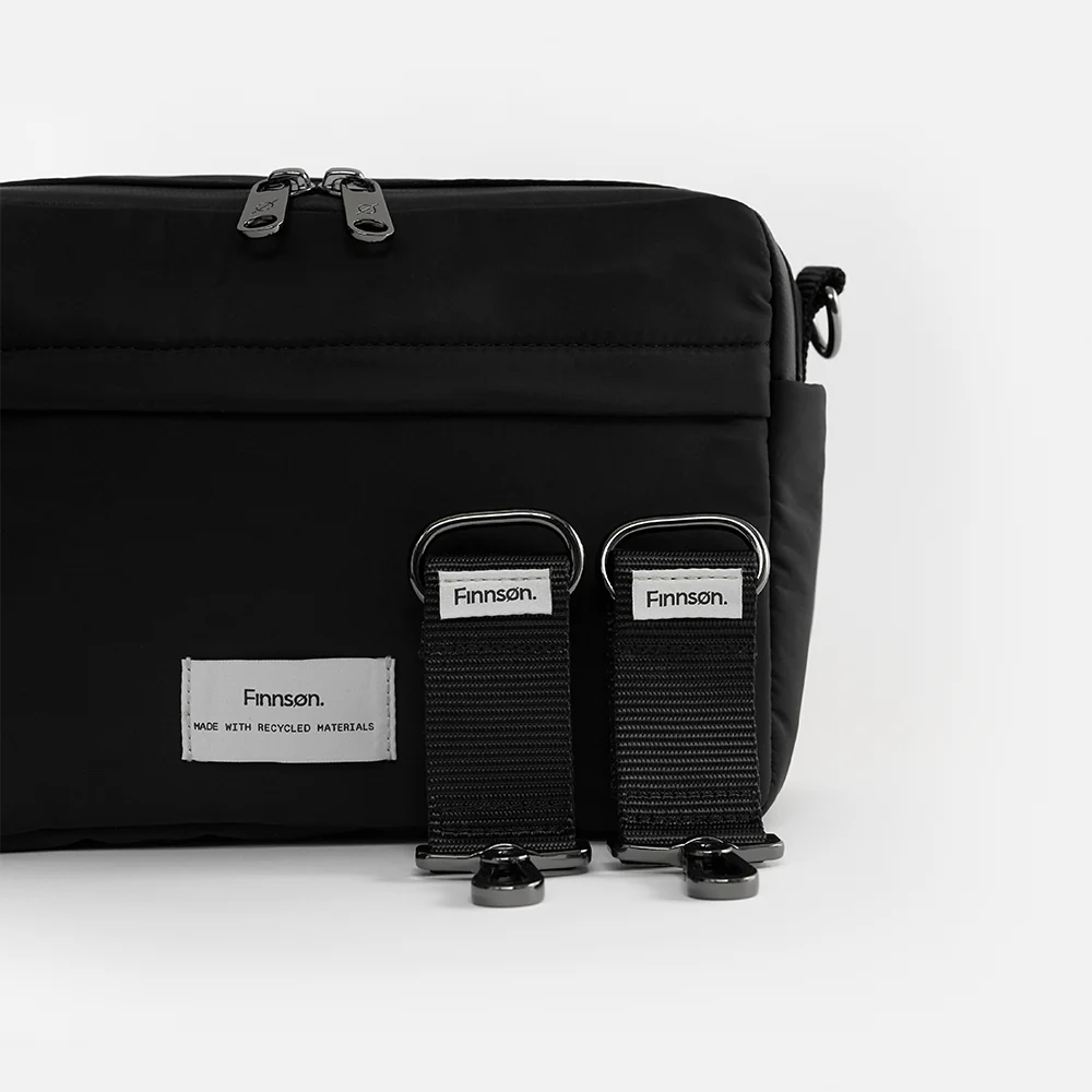 Finnsøn  Eco Kinderwagen Organizer mit Kinderwagenclips 'FRIDA' Black - Image 4