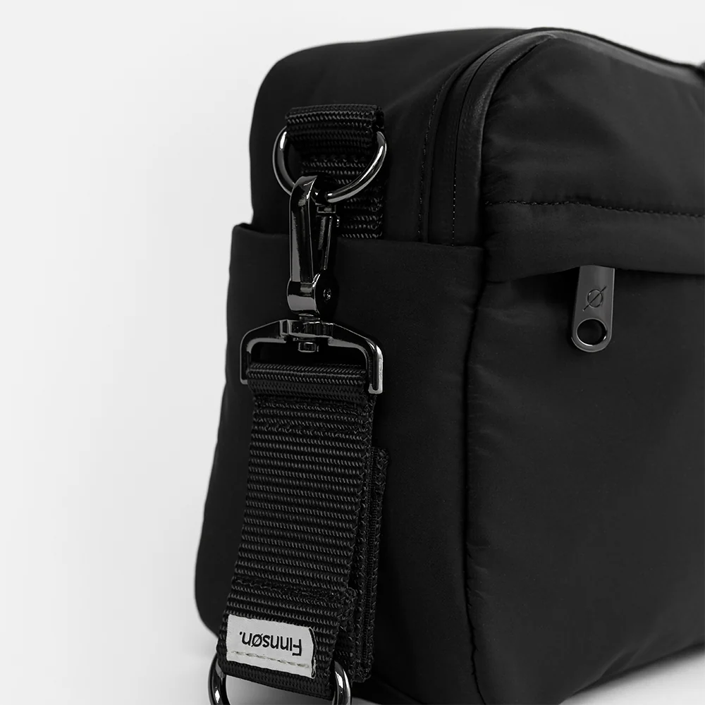 Finnsøn  Eco Kinderwagen Organizer mit Kinderwagenclips 'FRIDA' Black - Image 5