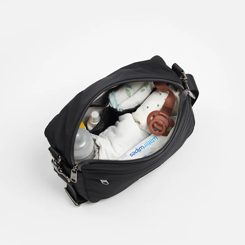 Finnsøn  Eco Kinderwagen Organizer mit Kinderwagenclips 'FRIDA' Black - Image 6
