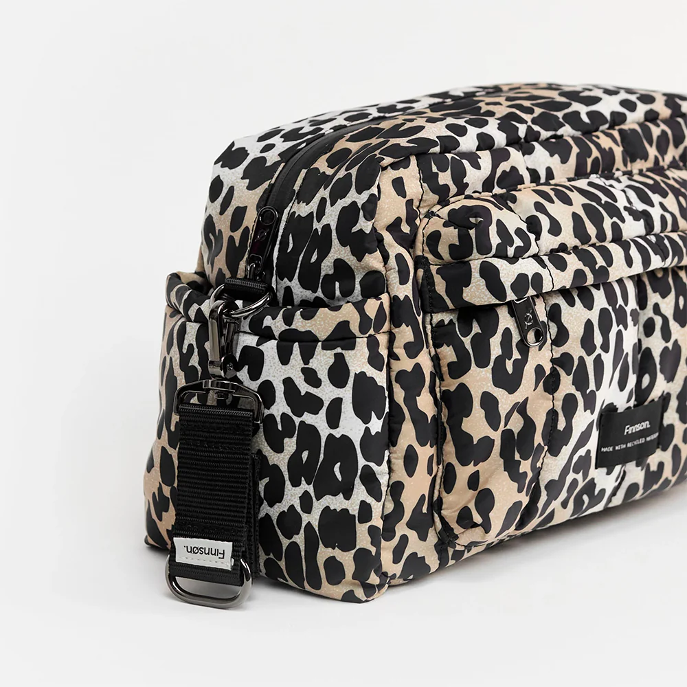 Finnsøn  Eco Oversized Kinderwagen Organizer mit Kinderwagenclips 'FREYA'  Leopard - Image 6