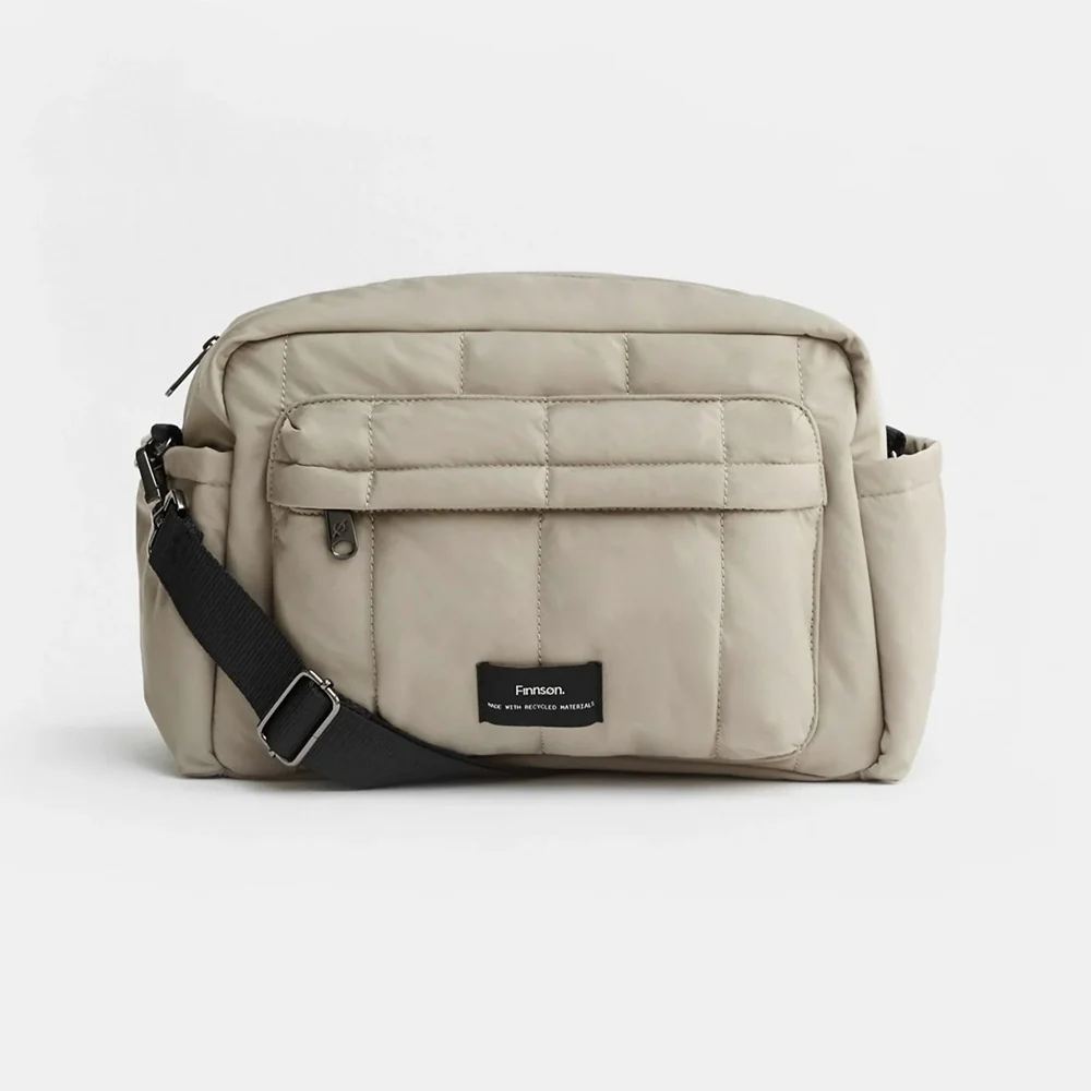 Finnsøn  Eco Oversized Kinderwagen Organizer mit Kinderwagenclips 'FREYA' Taupe - Image 3