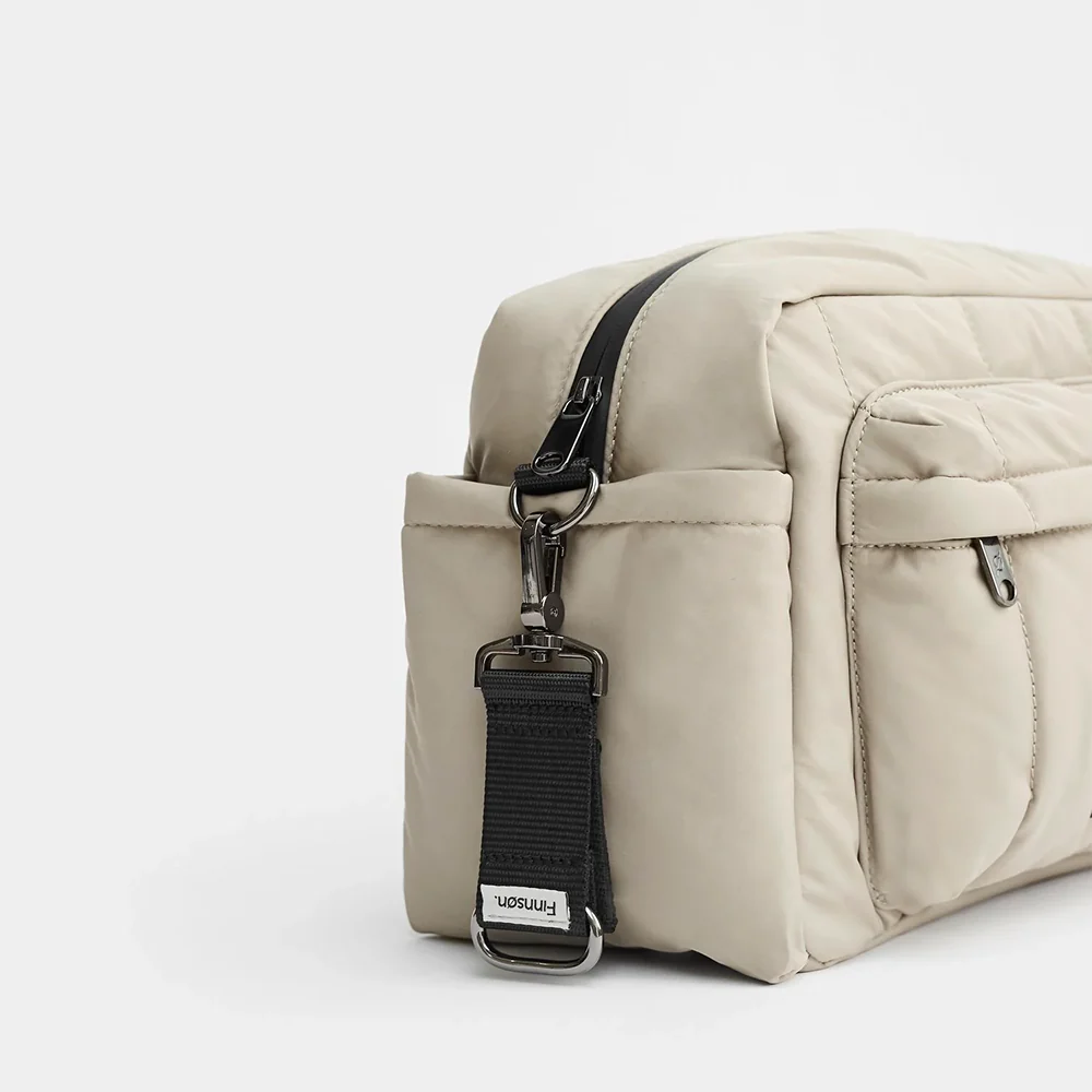 Finnsøn  Eco Oversized Kinderwagen Organizer mit Kinderwagenclips 'FREYA' Taupe - Image 6