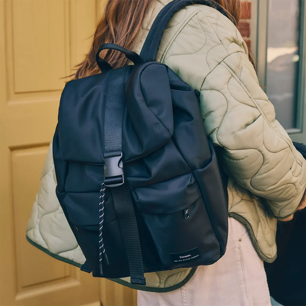 Finnsøn  Eco Wickelrucksack mit Wickelunterlage 'ELISE'  Black - Image 5