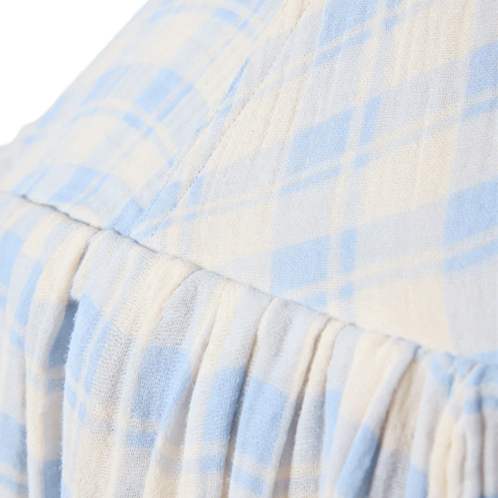 Garbo & Friends  Musselin Betthimmel Plaid Sky Blue - Image 3