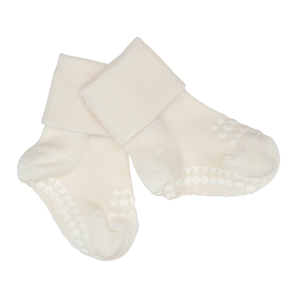 GoBabyGo Rutschfeste Grip-Socken aus Bambus Off White - Image 3