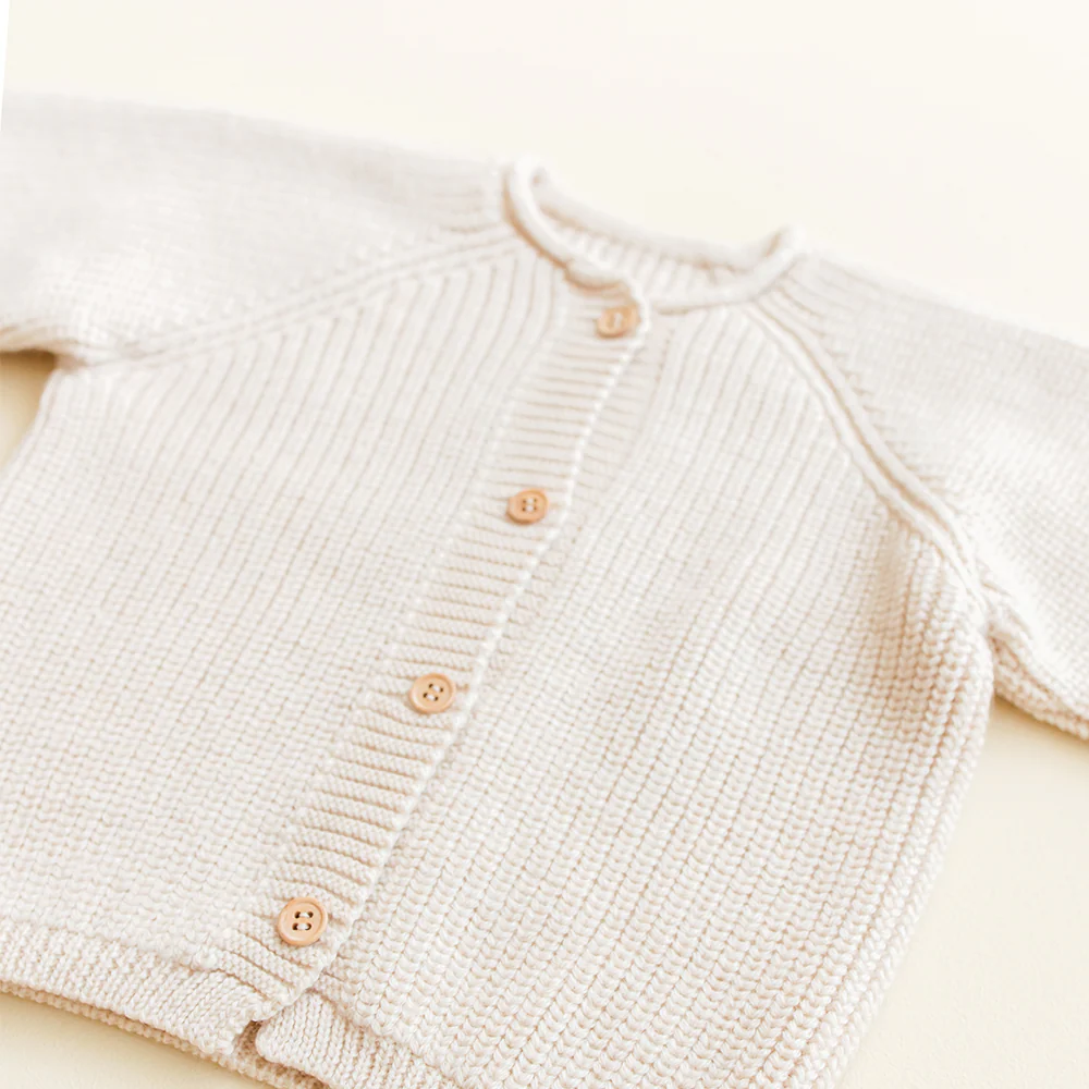 Hvid  Baby Cardigan 'Inga' Cream - Image 5
