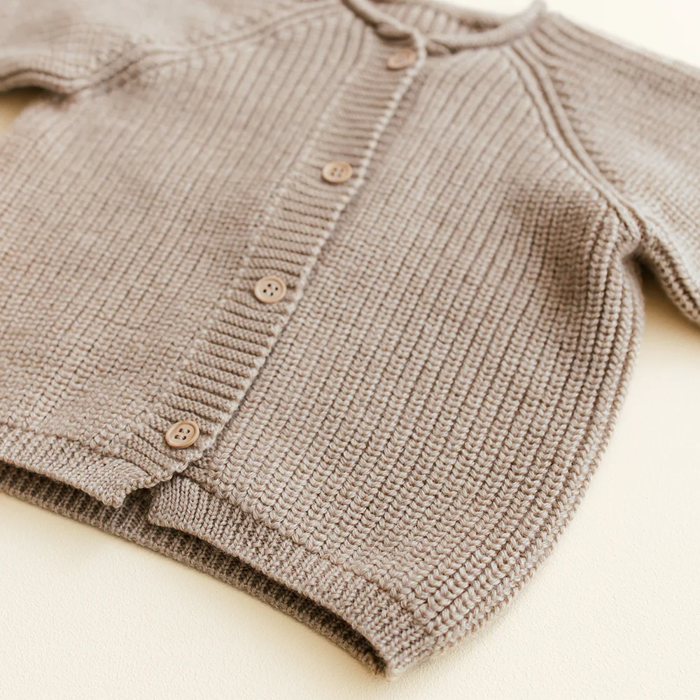 Hvid  Baby Cardigan 'Inga' Sand - Image 5