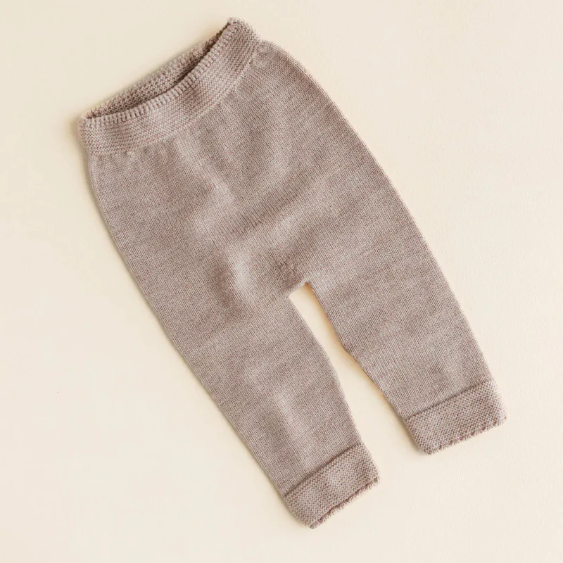 Hvid  Baby Strickhose 'Guido'  Sand - Image 3