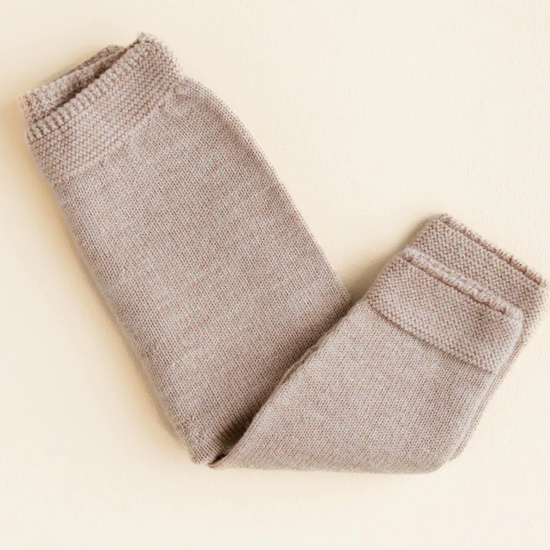 Hvid  Baby Strickhose 'Guido'  Sand - Image 4