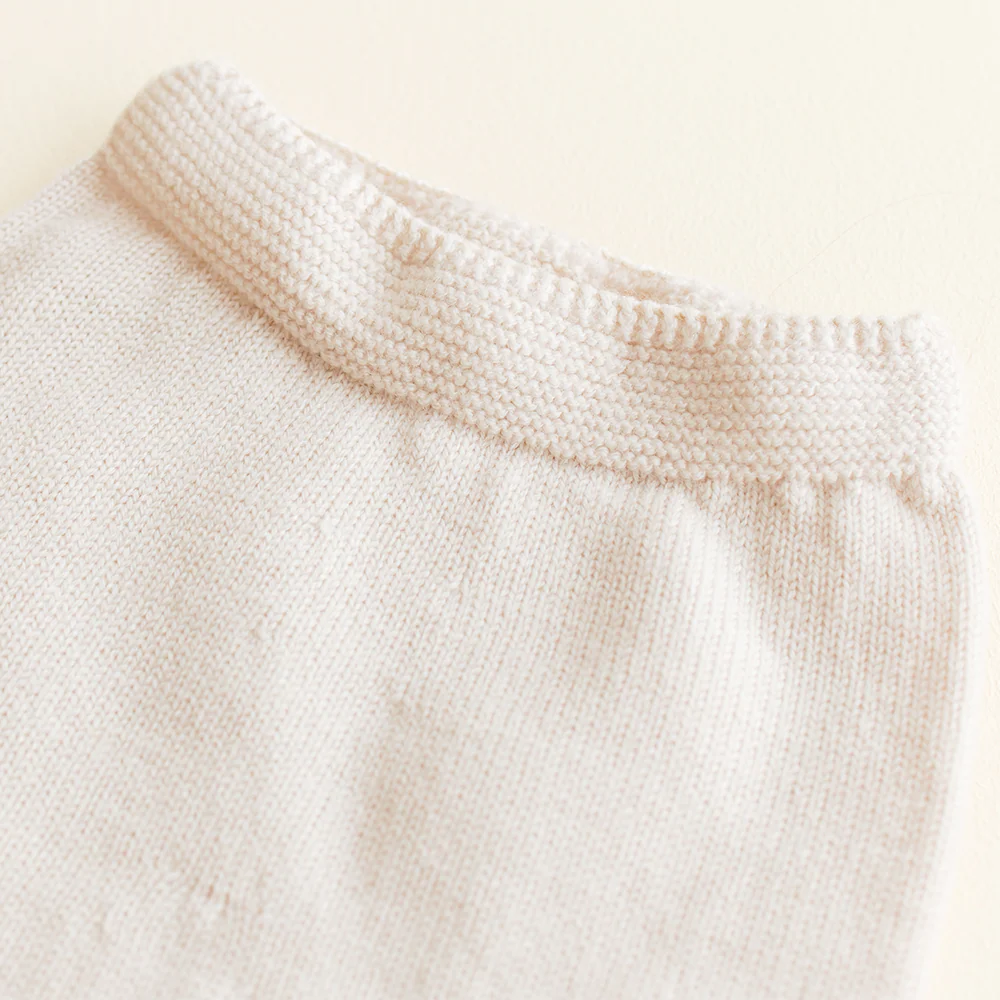 Hvid  Baby Strickhose 'Guido'  Cream - Image 3