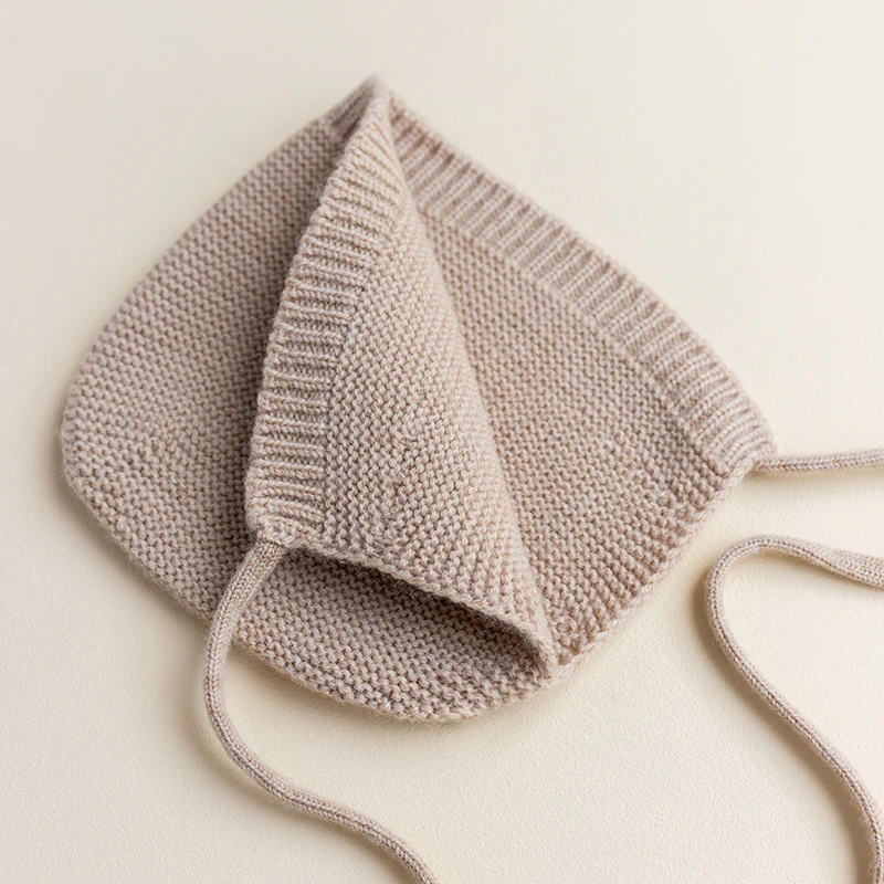 Hvid  Baby Strickmütze Dolly  Sand - Image 6