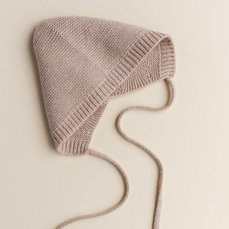 Hvid  Baby Strickmütze Dolly  Sand - Image 7