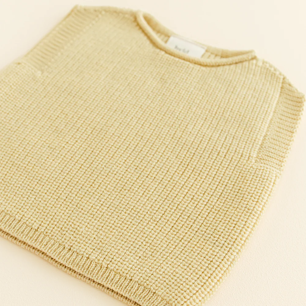 Hvid  Baby Strickweste 'Harvey' Light Yellow - Image 3