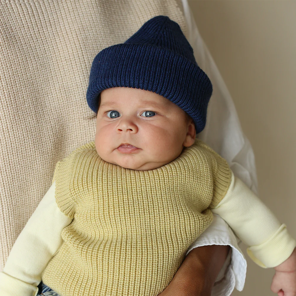 Hvid  Baby Strickweste 'Harvey' Light Yellow - Image 4