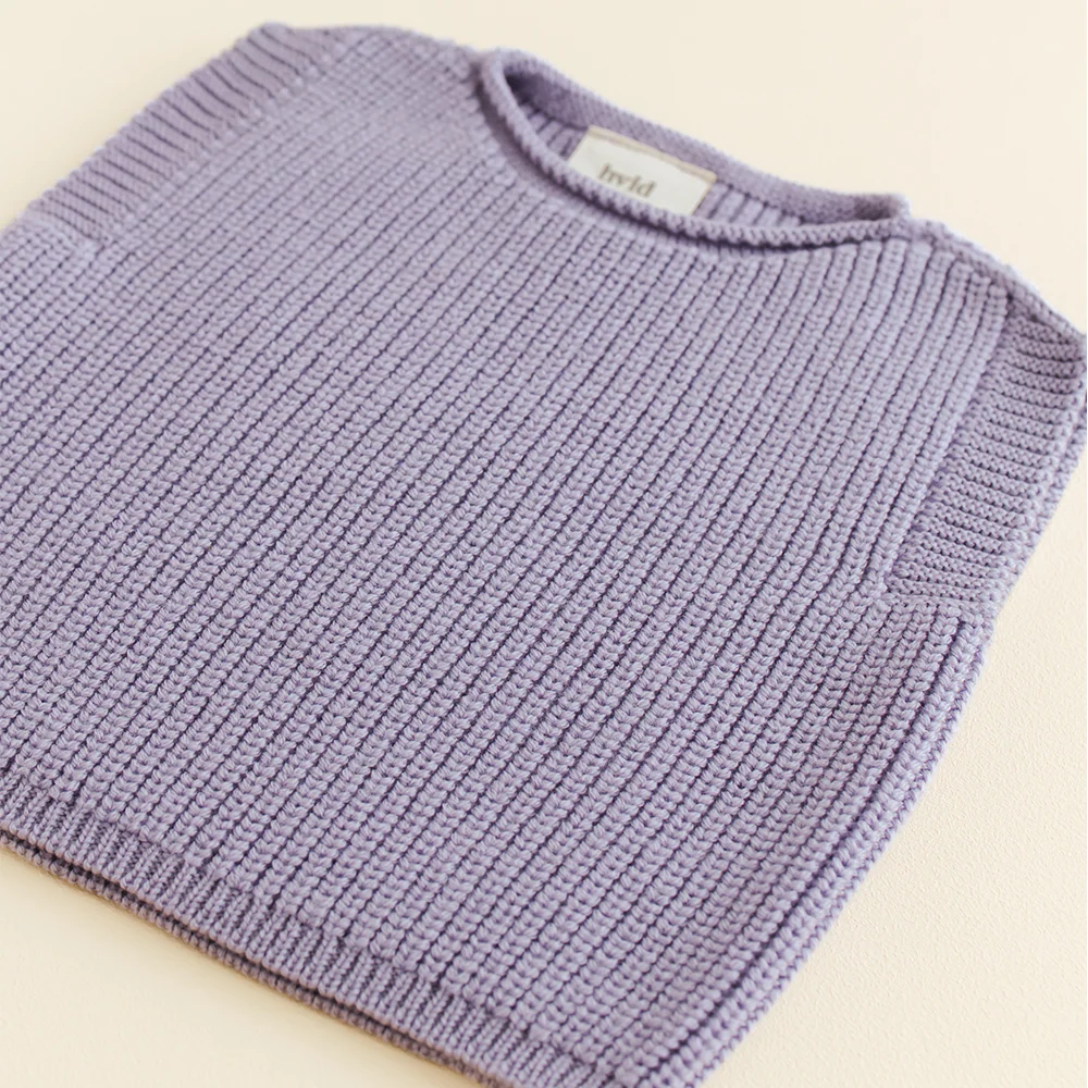 Hvid  Baby Strickweste 'Harvey' Lilac - Image 3
