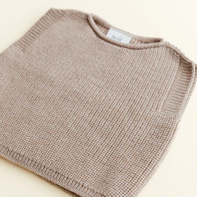 Hvid  Baby Strickweste 'Harvey'  Sand - Image 3