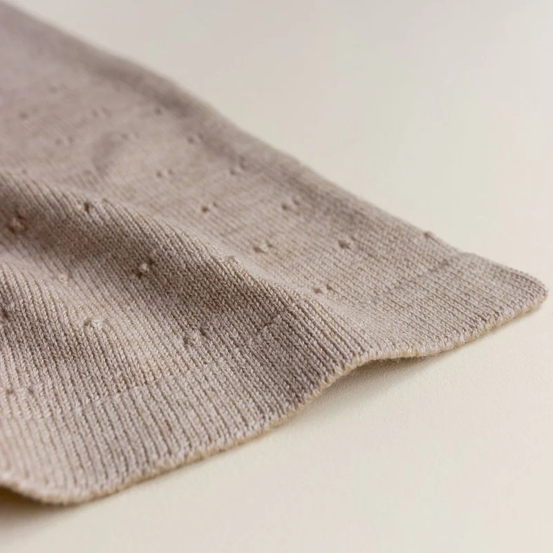 Hvid  Babydecke Bibi  Sand - Image 6