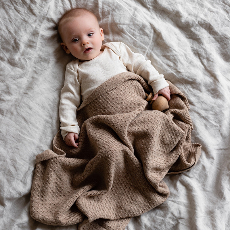 Hvid  Babydecke Dora  Sand - Image 2