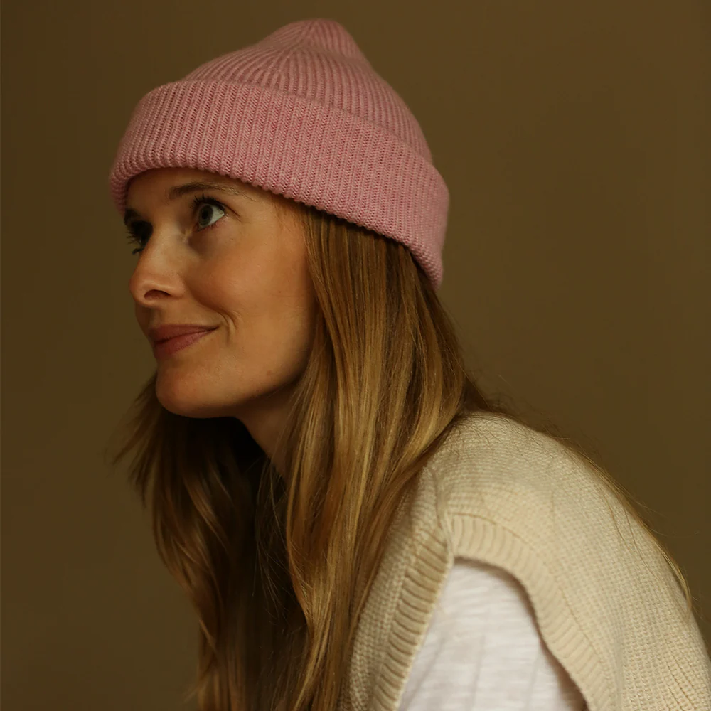 Hvid  Beanie Fonzie für Erwachsene Cotton Candy - Image 3