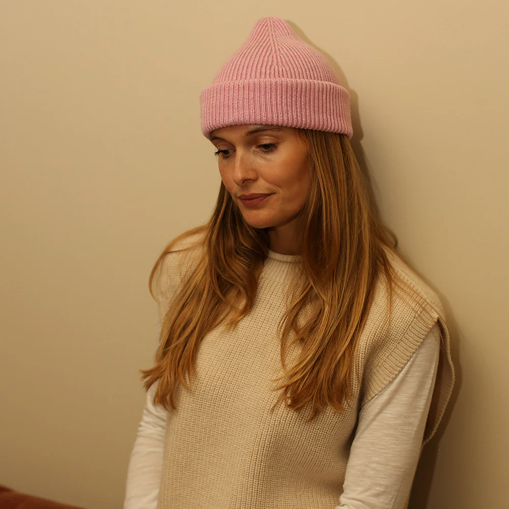 Hvid  Beanie Fonzie für Erwachsene Cotton Candy - Image 4