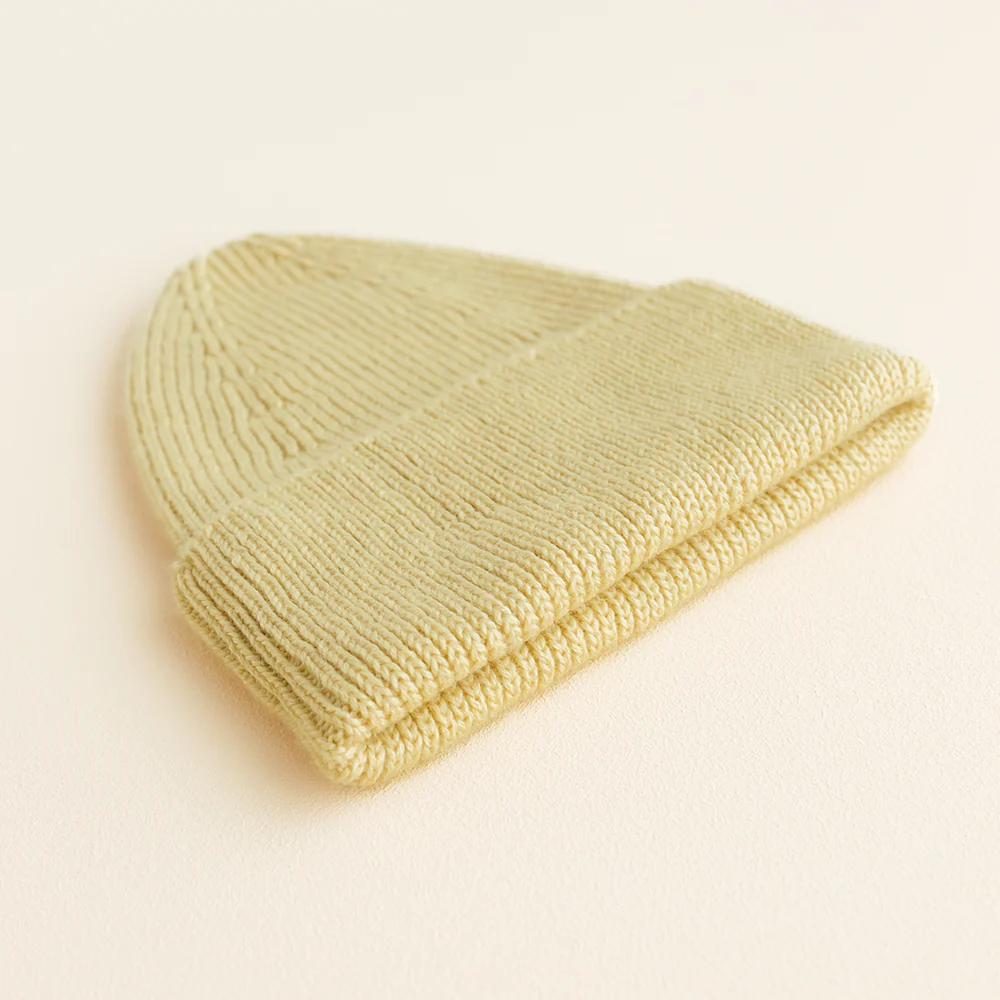 Hvid  Beanie Fonzie für Erwachsene Light Yellow - Image 5