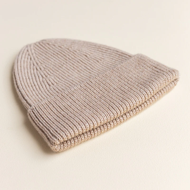 Hvid  Beanie Fonzie für Erwachsene Sand - Image 3