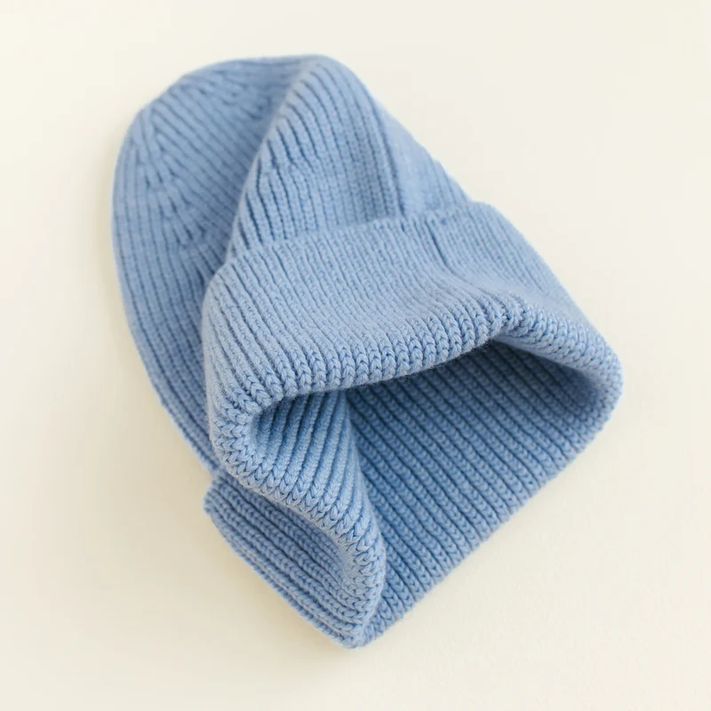 Hvid  Kids Beanie Fonzie  Light Blue - Image 2