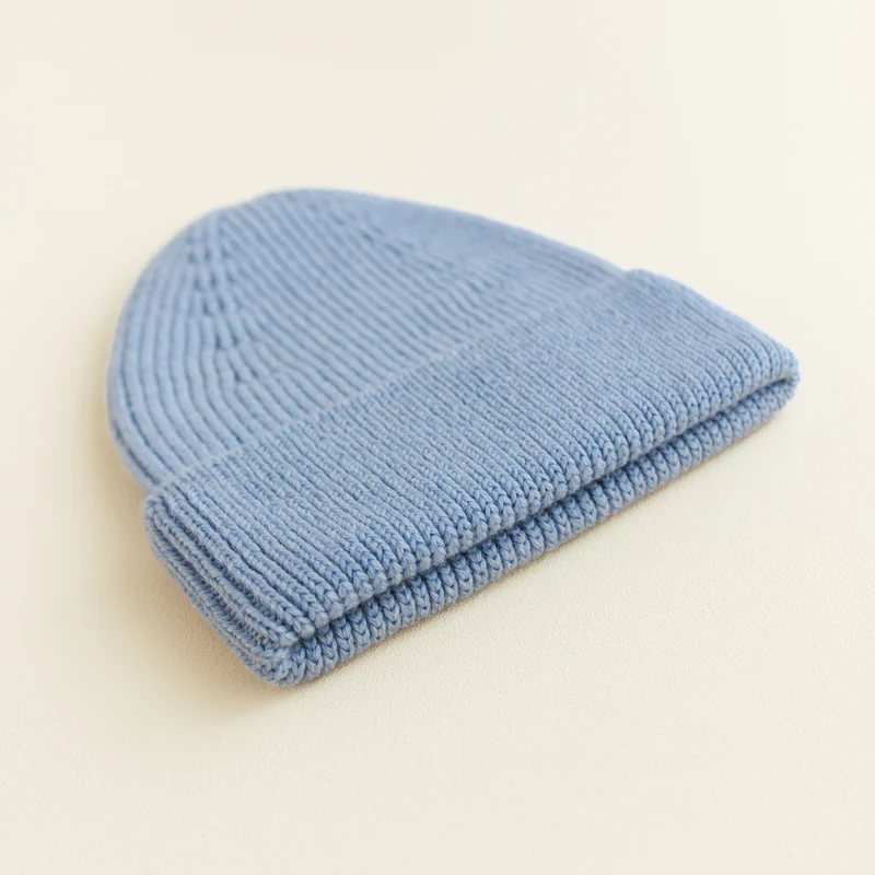 Hvid  Kids Beanie Fonzie  Light Blue - Image 3