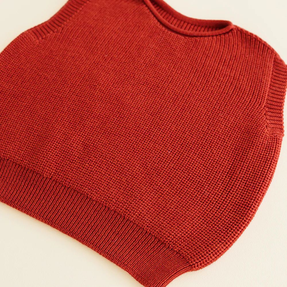Hvid  Kinder Strickweste 'Harvey'  Red - Image 4