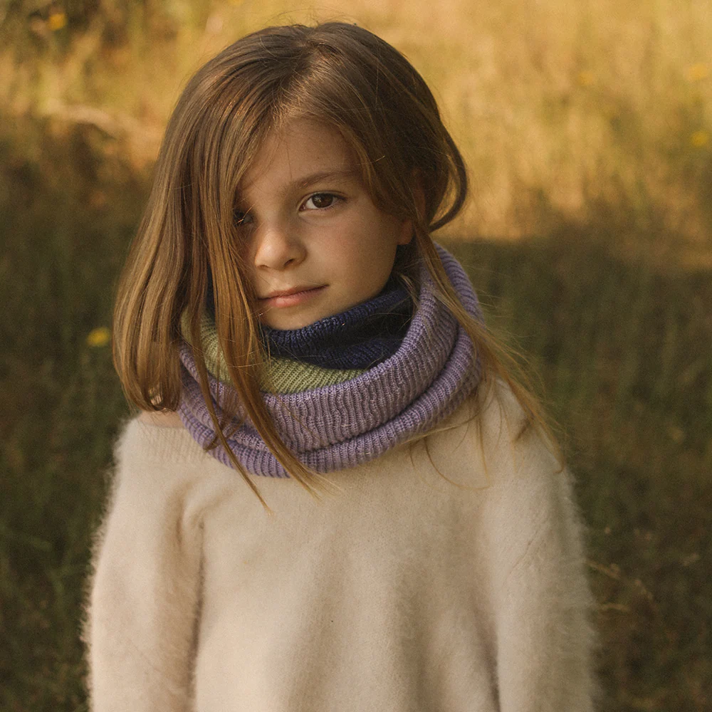 Hvid  Loop Schal 'Gigi'  Lilac - Image 2