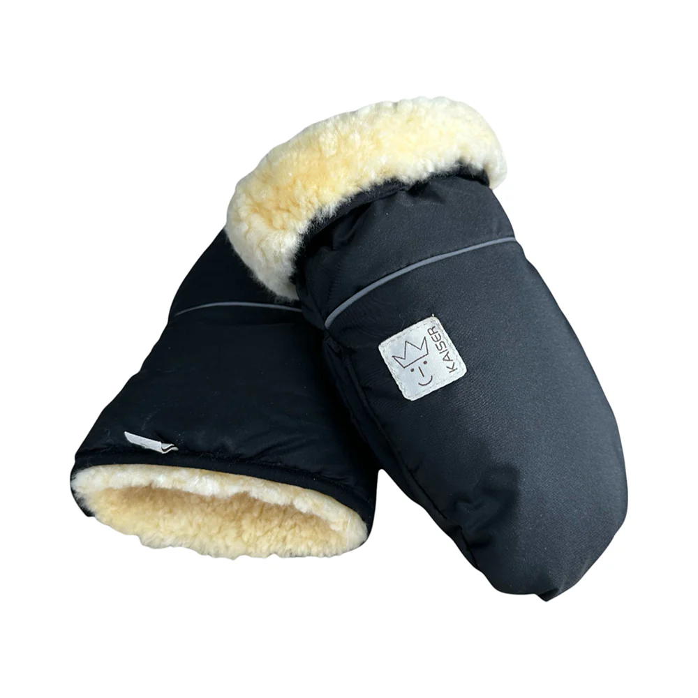 Kaiser  Lammfell Kinderwagen Handschuhe 'Reflect'  Black - Image 5