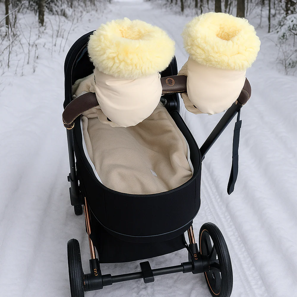 Kaiser  Lammfell Kinderwagen Handschuhe 'Reflect' Cream - Image 5