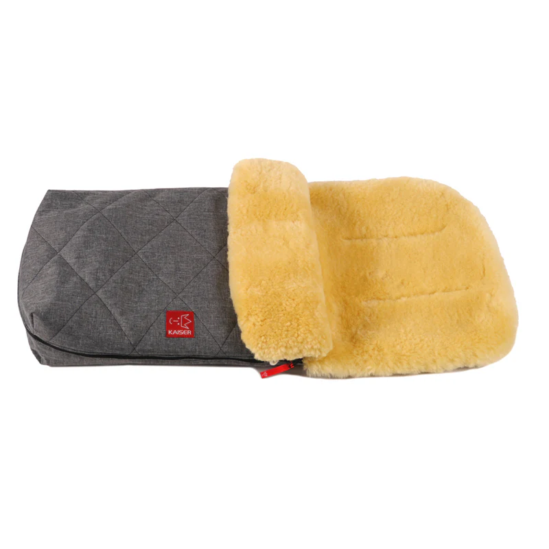 Kaiser  Lammfell Kinderwagenfusssack 'Natura'  Anthracite Melange - Image 5