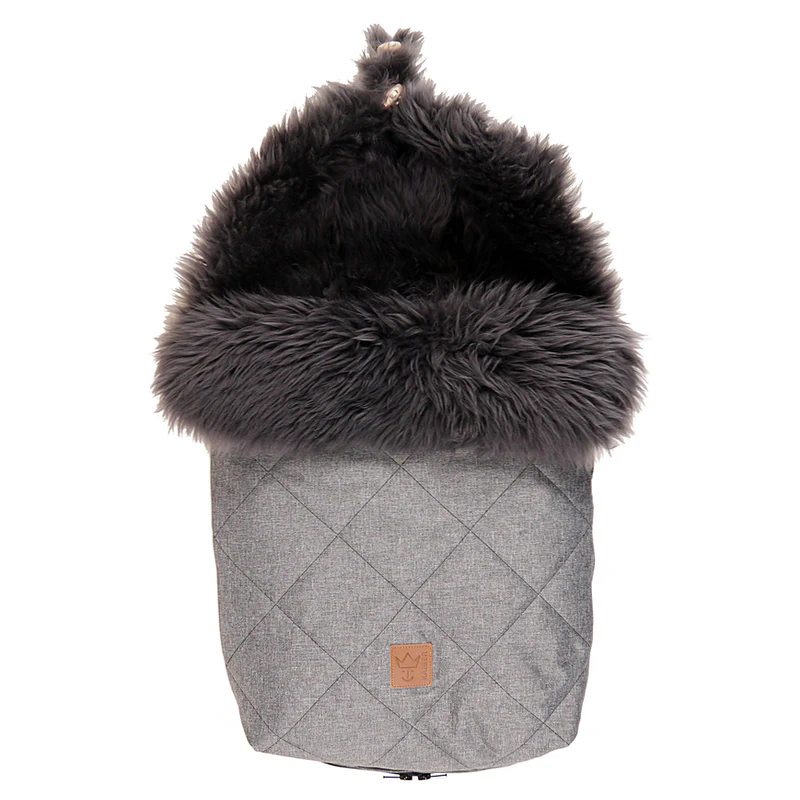 Kaiser  Lammfell Kinderwagenfusssack  'Nelly Early Grey' Anthracite Melange - Image 4