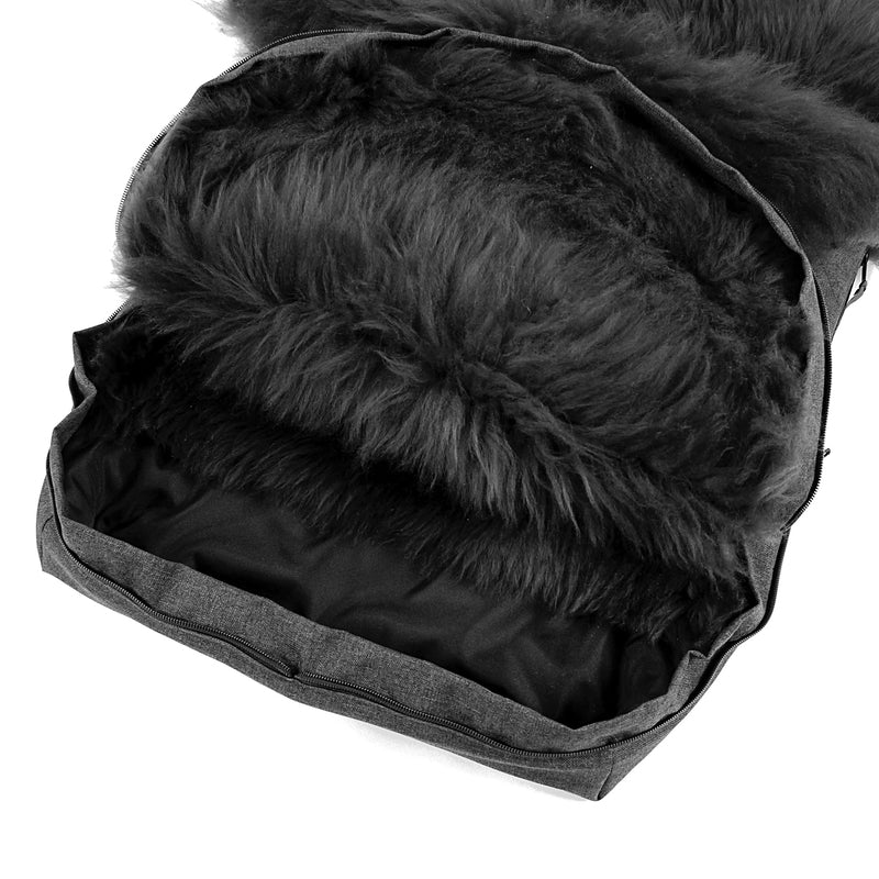 Kaiser  Lammfell Kinderwagenfusssack  'Nelly Early Grey' Anthracite Melange - Image 6
