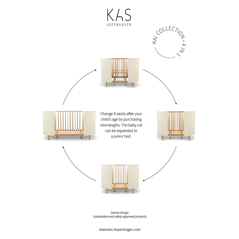 Kas Kopenhagen Kai Babybett 70 x 120 cm Oak - Image 6