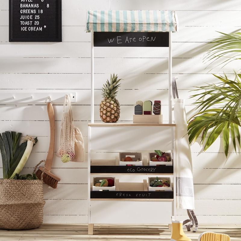 Kids Concept  Marktstand Bistro  Weiss/Natur - Image 2