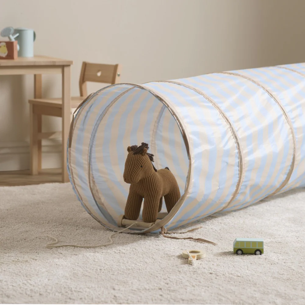 Kids Concept  Spieltunnel  'Streifen' Hellblau - Image 2