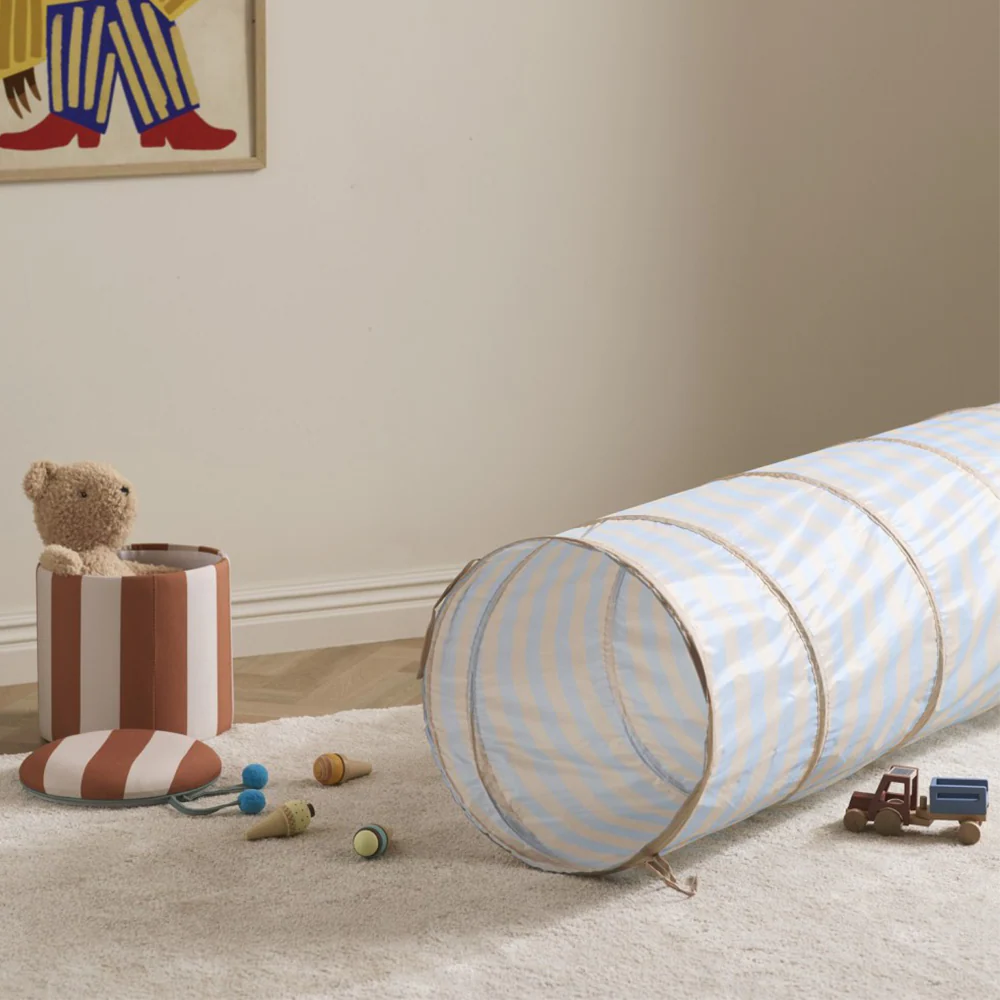 Kids Concept  Spieltunnel  'Streifen' Hellblau - Image 3