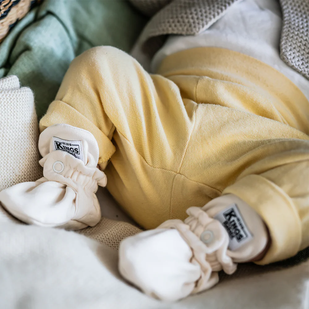 Kings & Rebels Baby Booties 'Cotton' Cream - Image 2