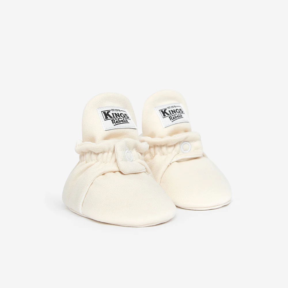 Kings & Rebels Baby Booties 'Cotton' Cream - Image 5