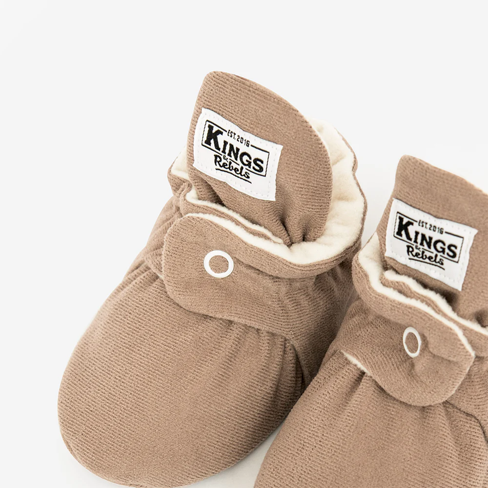 Kings & Rebels Baby Booties 'Gamuza' Café - Image 11