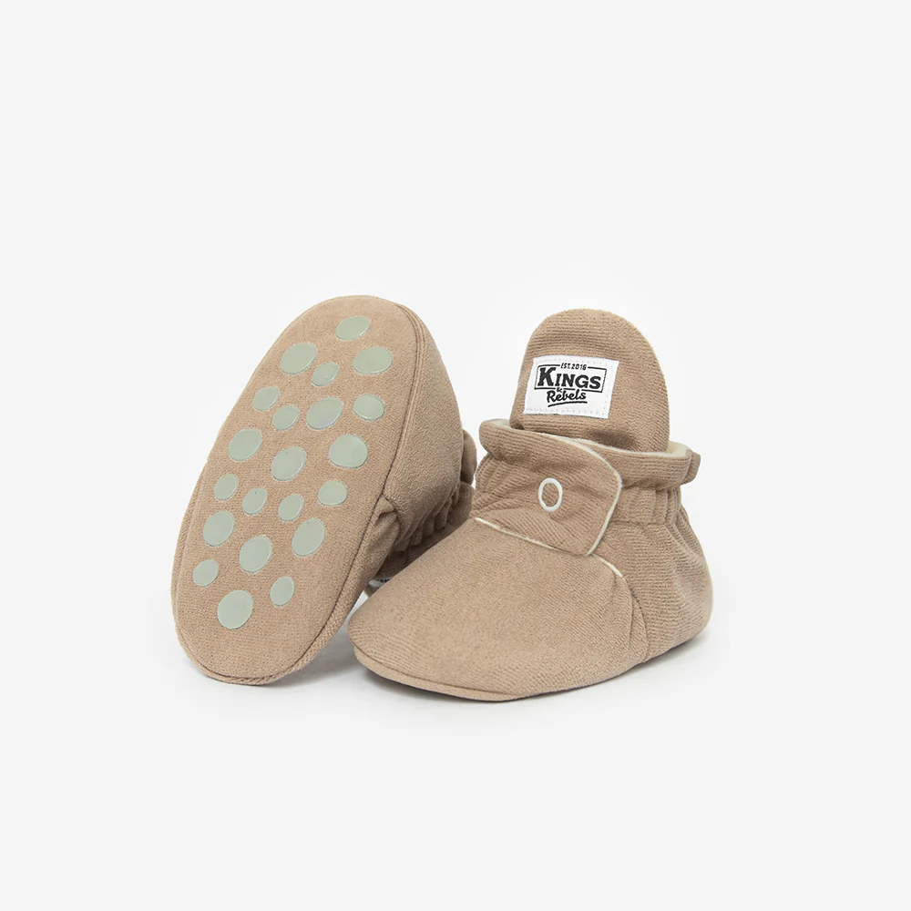 Kings & Rebels Baby Booties 'Gamuza' Café - Image 3