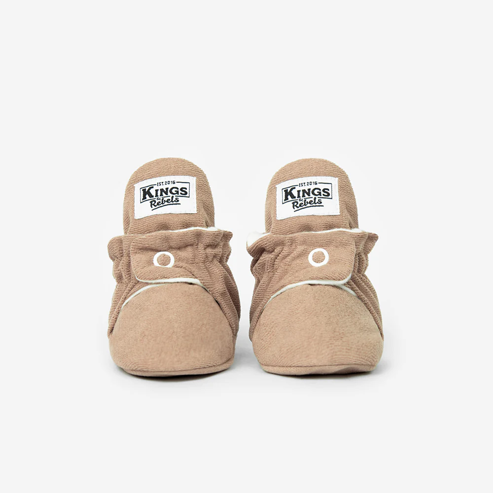 Kings & Rebels Baby Booties 'Gamuza' Café - Image 5
