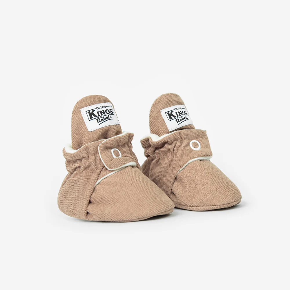 Kings & Rebels Baby Booties 'Gamuza' Café - Image 6