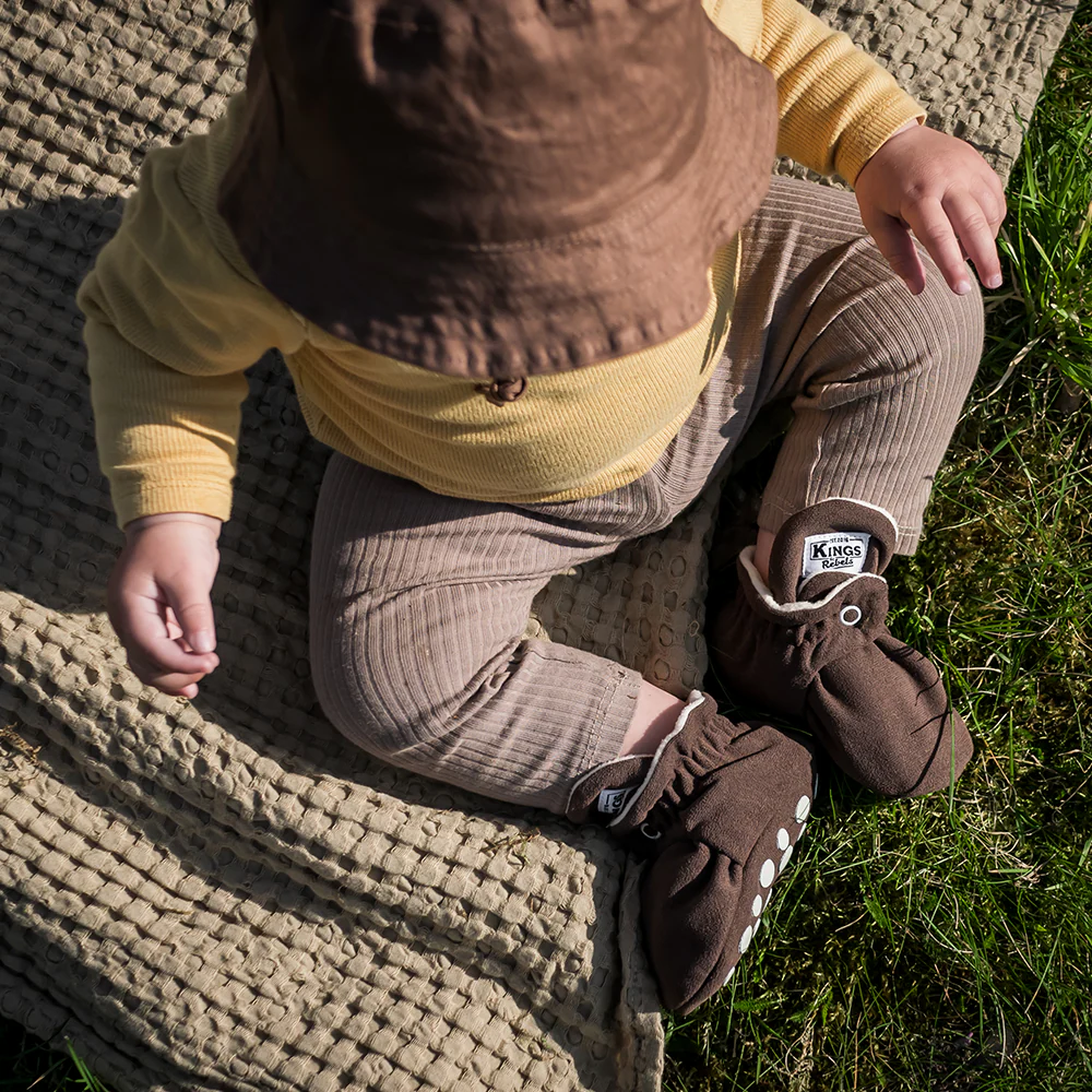 Kings & Rebels Baby Booties 'Gamuza' Chocolate - Image 11