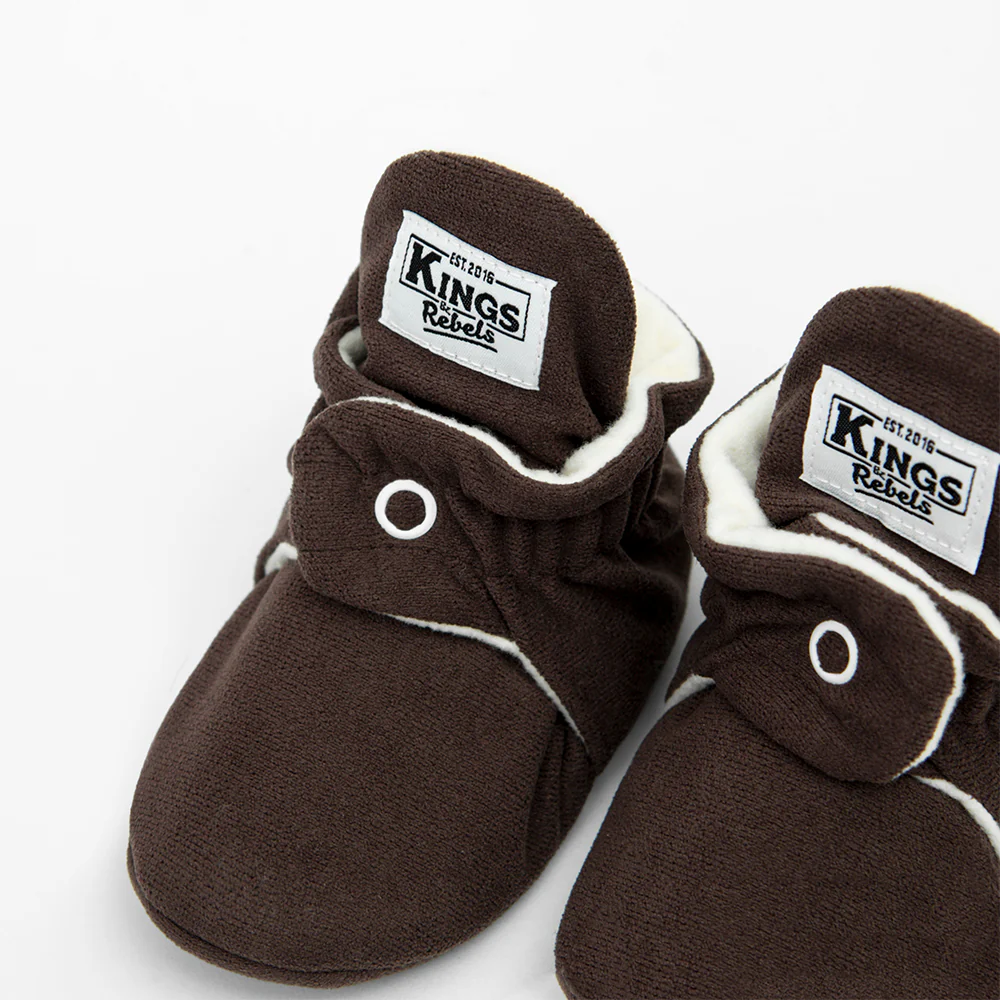 Kings & Rebels Baby Booties 'Gamuza' Chocolate - Image 12