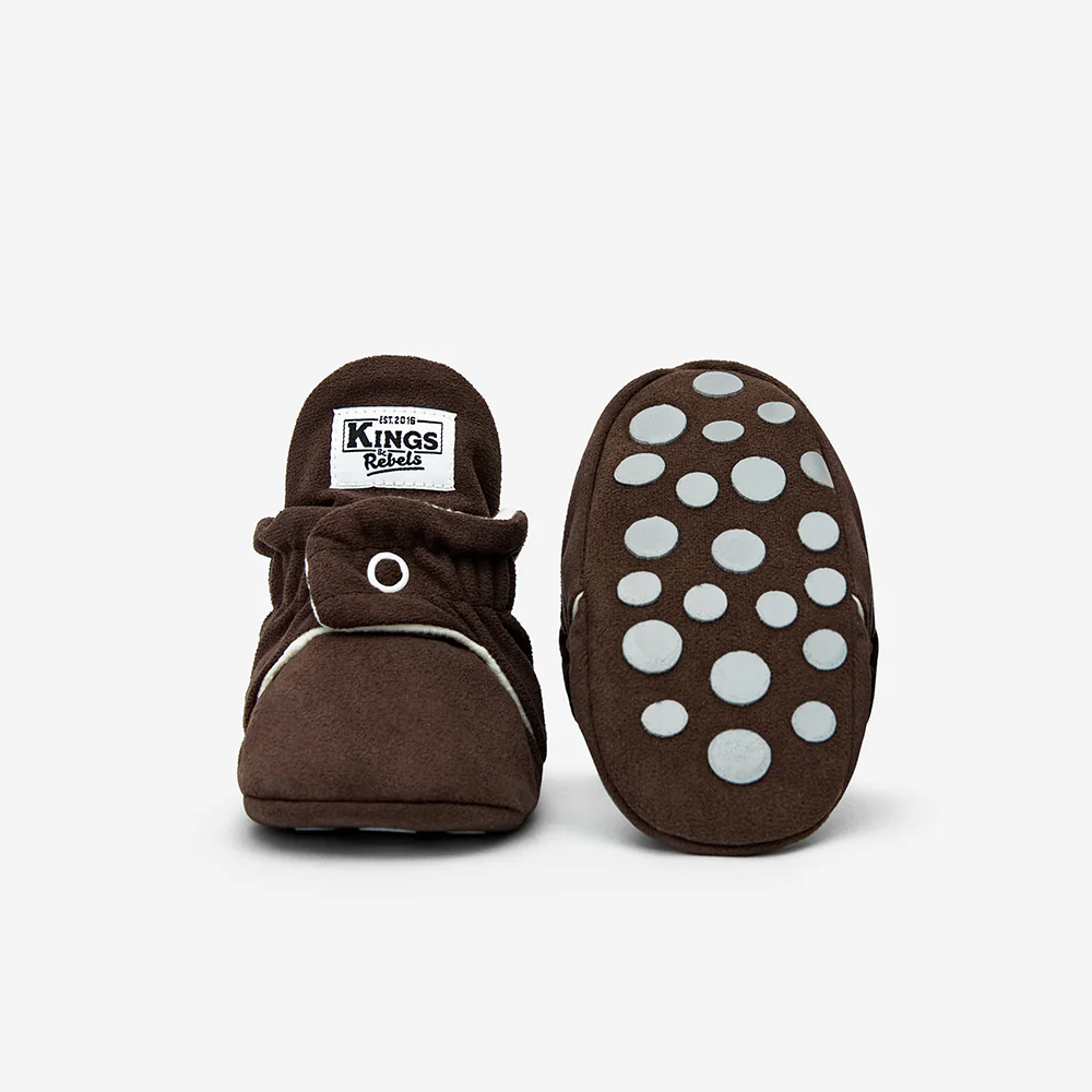 Kings & Rebels Baby Booties 'Gamuza' Chocolate - Image 5