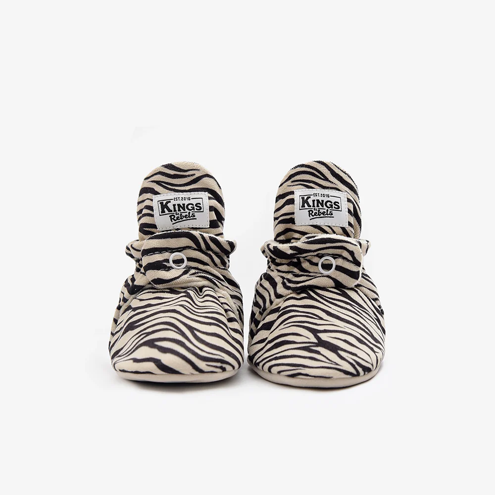 Kings & Rebels Baby Booties 'Gamuza' Zebra - Image 2