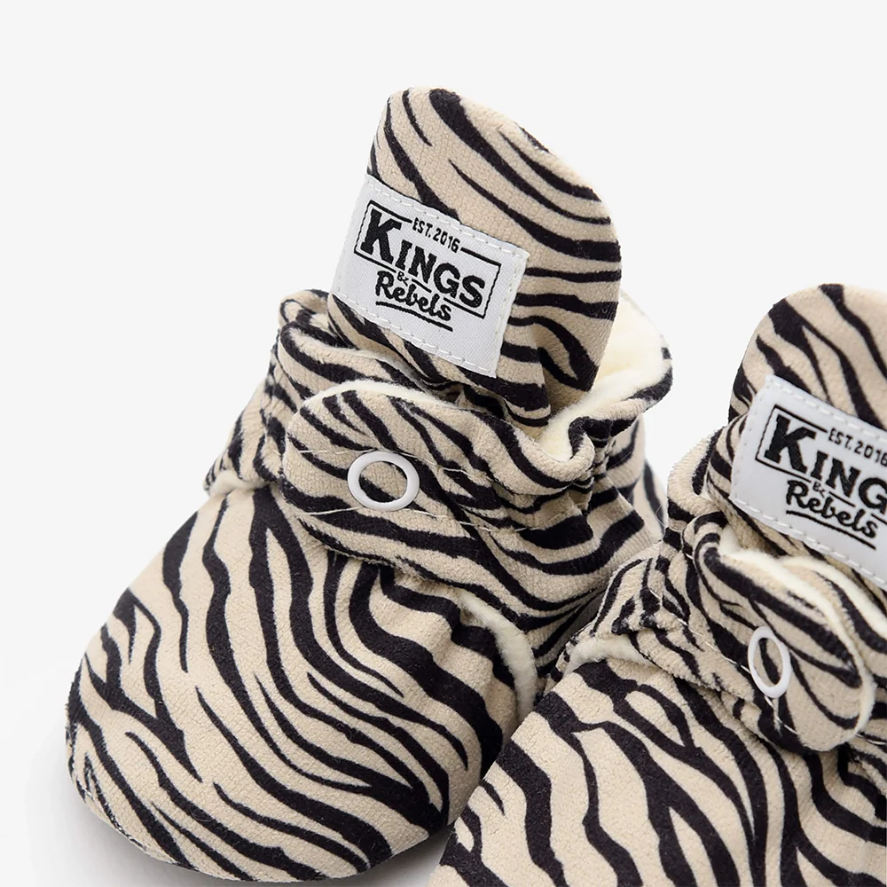 Kings & Rebels Baby Booties 'Gamuza' Zebra - Image 5